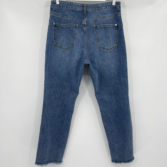 Anthropologie Pilcro The Vintage Straight Jeans Raw Hem‎ Blue Women’s Size 32 - Picture 5 of 11